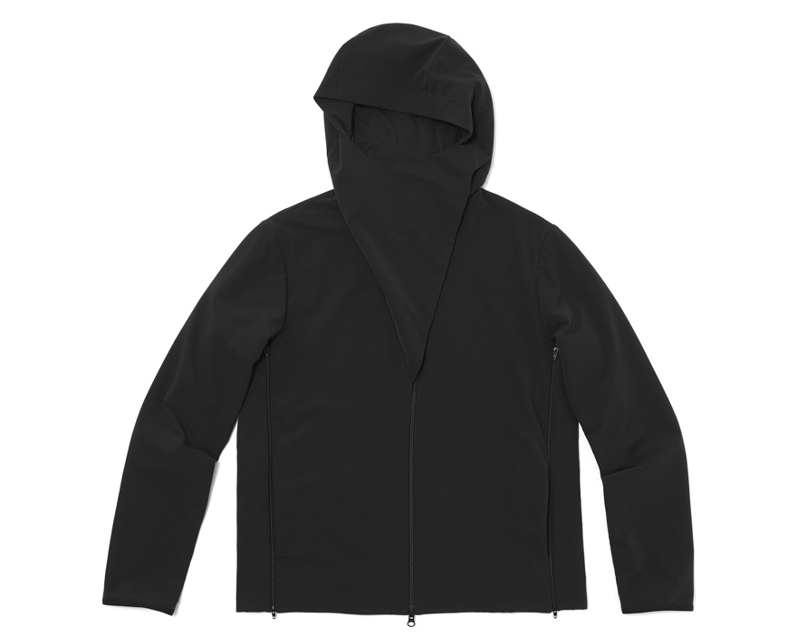 Outlier - EXPERIMENT 047 - ALPHACHARGE HOODED COWLNECK (flat, black)