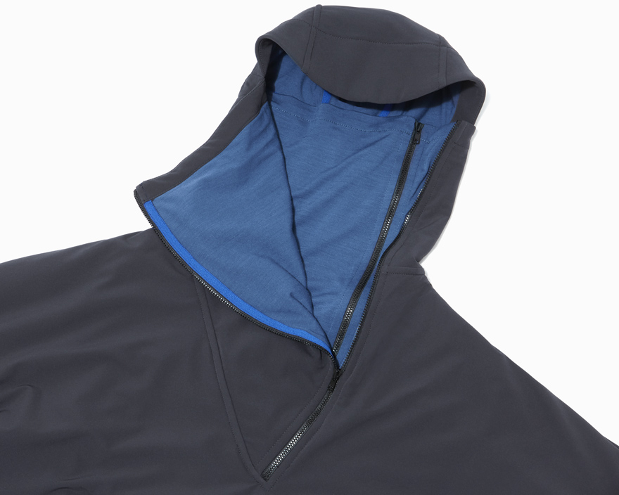 Outlier - Experiment 046 - Alphacharge Poncho (flat, hood unzipped)