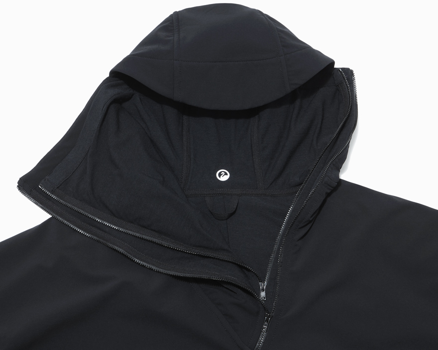 Outlier - Experiment 046 - Alphacharge Poncho (story, black hood unzipped)