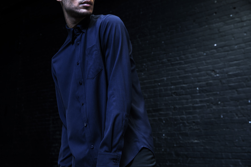 Outlier - Experiment 032 - Albini Merino Broadcloth Button Up