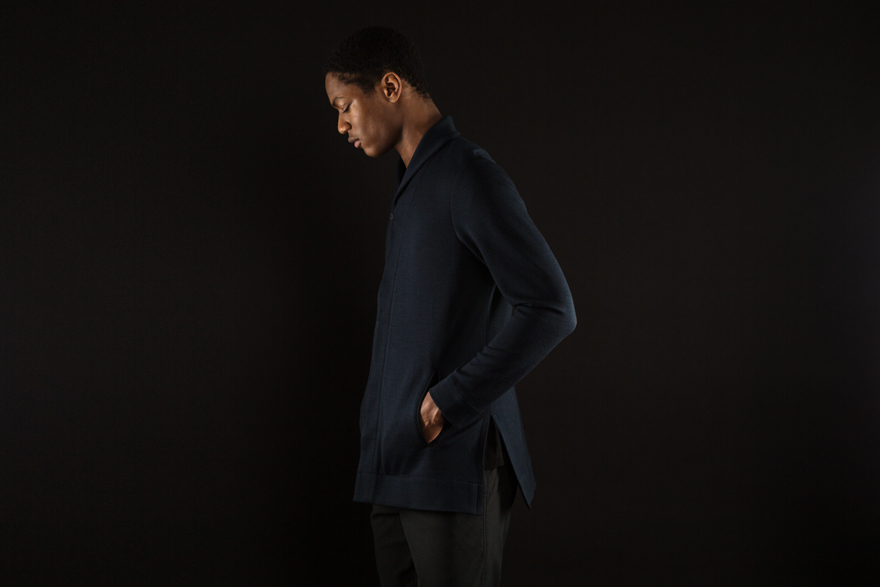 Outlier - Clean Front Cardigan (Story, Navy)