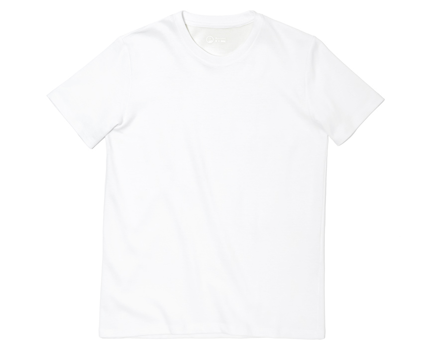 Outlier - Experiment 066 - Cottonwhite Merino T-Shirt (flat, front)