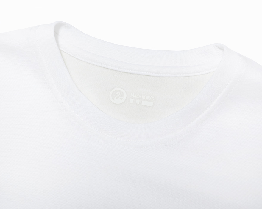 Outlier - Experiment 066 - Cottonwhite Merino T-Shirt (flat, collar)