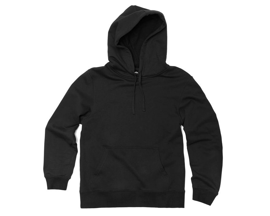 Outlier - Merino Co/weight Pullover Hoodie (flat, black)