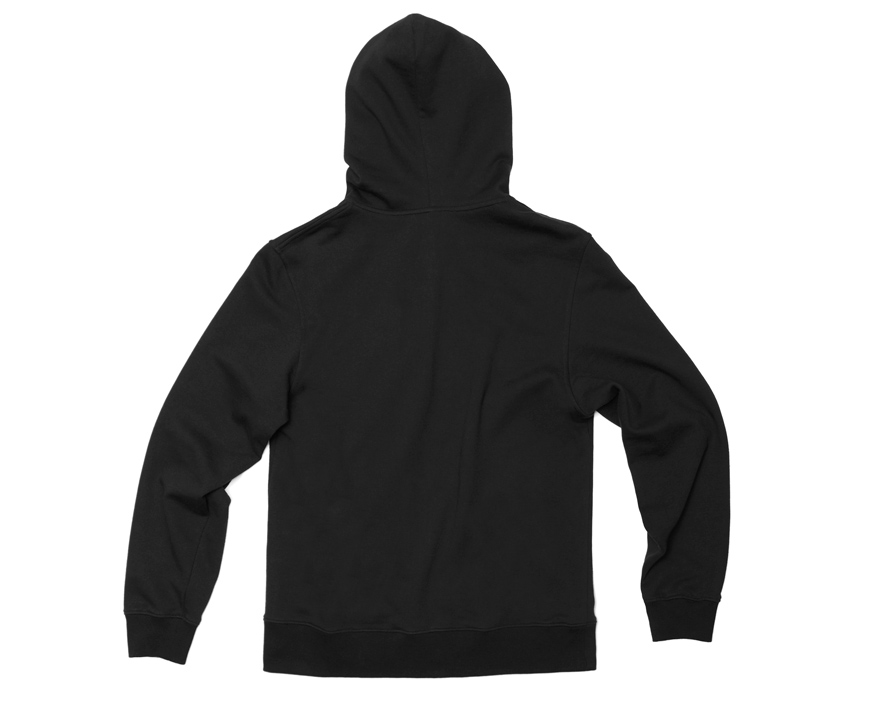 Outlier - Merino Co/weight Zip Front Hoodie (flat, black back)
