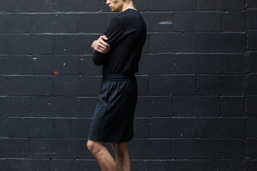 Outlier - Experiment 056 - Daydream Wool House Shorts (story, side)
