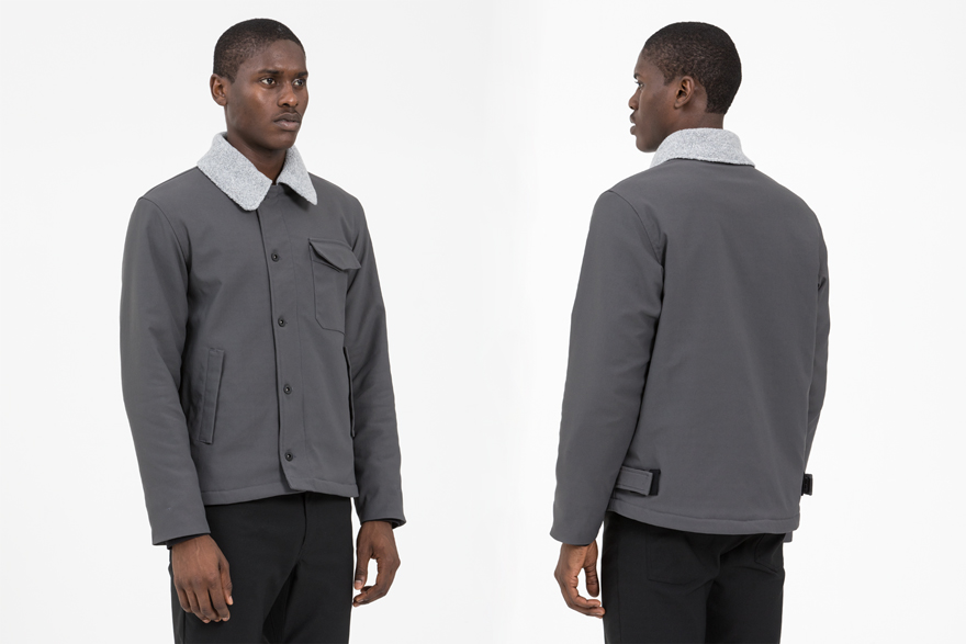 Outlier - Deck Jacket (Fit, front & back gray)