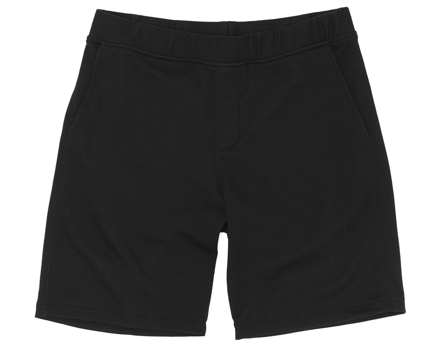 Outlier - Doublefine Merino House Shorts (flat, black, front)