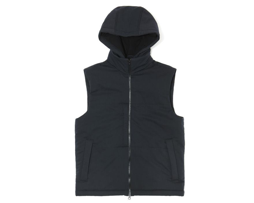Outlier - Experiment 045 - Doublewool Hooded Vest (flat, front)