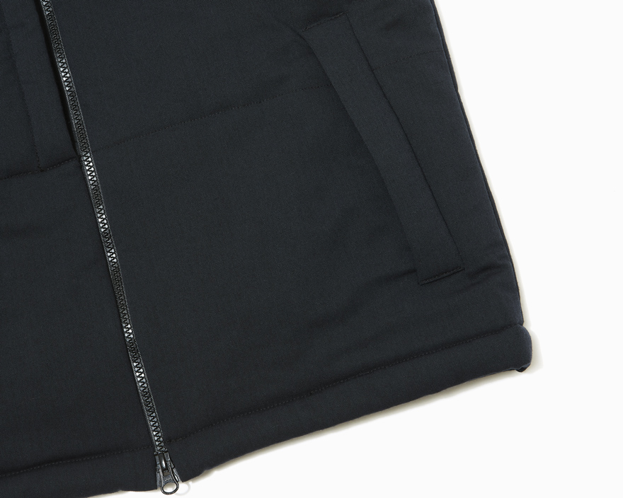 Outlier - Experiment 045 - Doublewool Hooded Vest (front pocket)