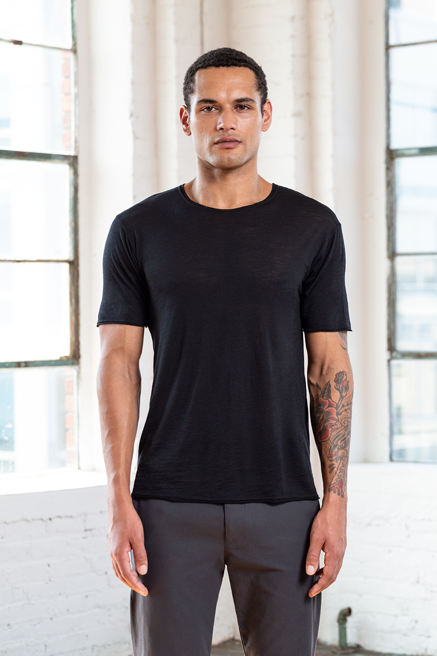 Outlier - Experiment 244 - Dreamweight 110 Raw Cut Shortsleeve (Fit, Front)