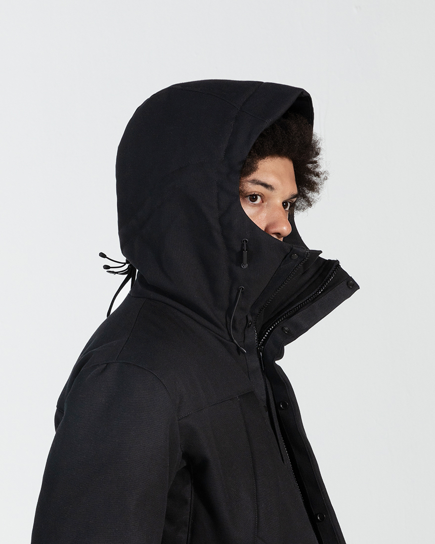 Outlier - Duckcloth Slash Fortress (story, black hood up)