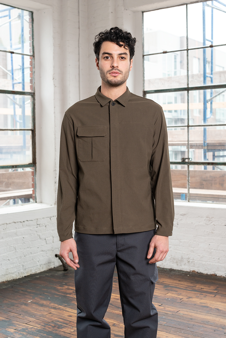 Outlier - Experiment 229 - Strongtwill Shank Shirt (Fit, Front)