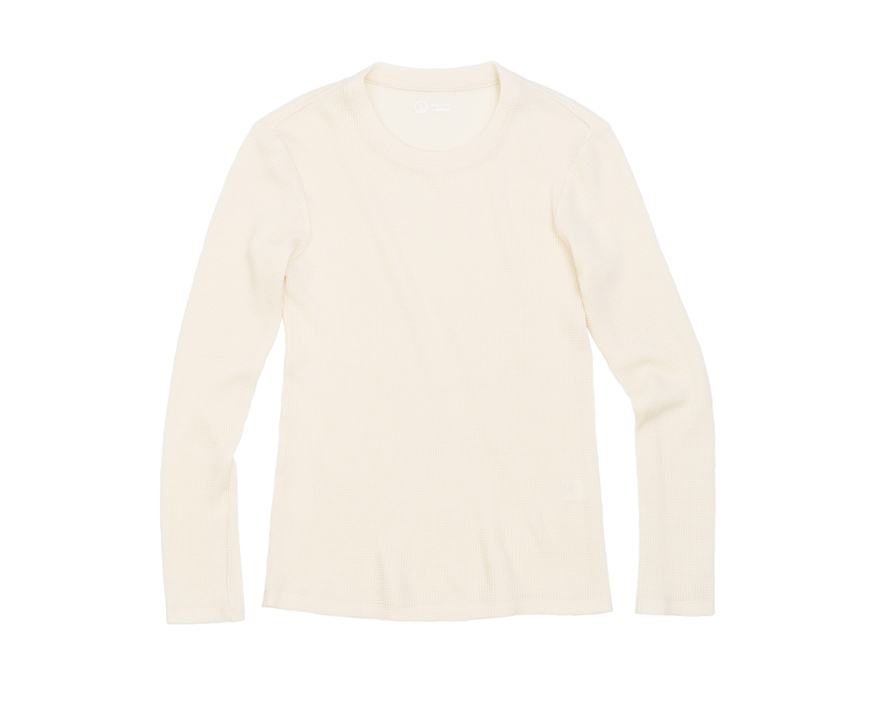 Outlier - Feral Merino Waffle Longsleeve (Natural, Front flat)