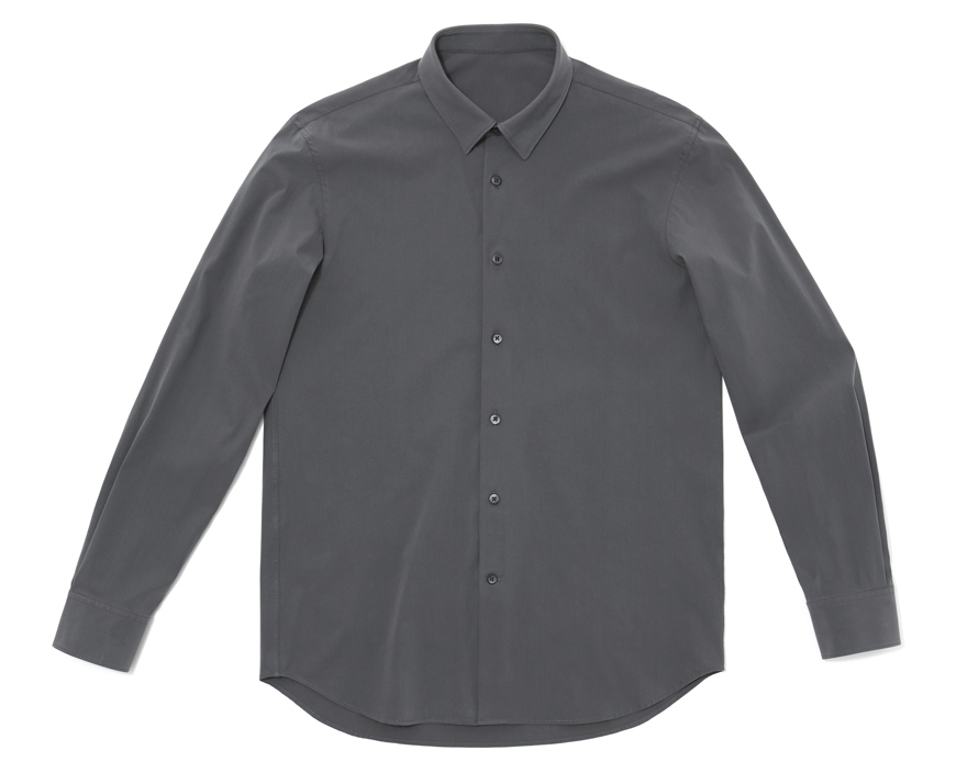 Outlier - Freecotton Button-Up (Flat, gray front)