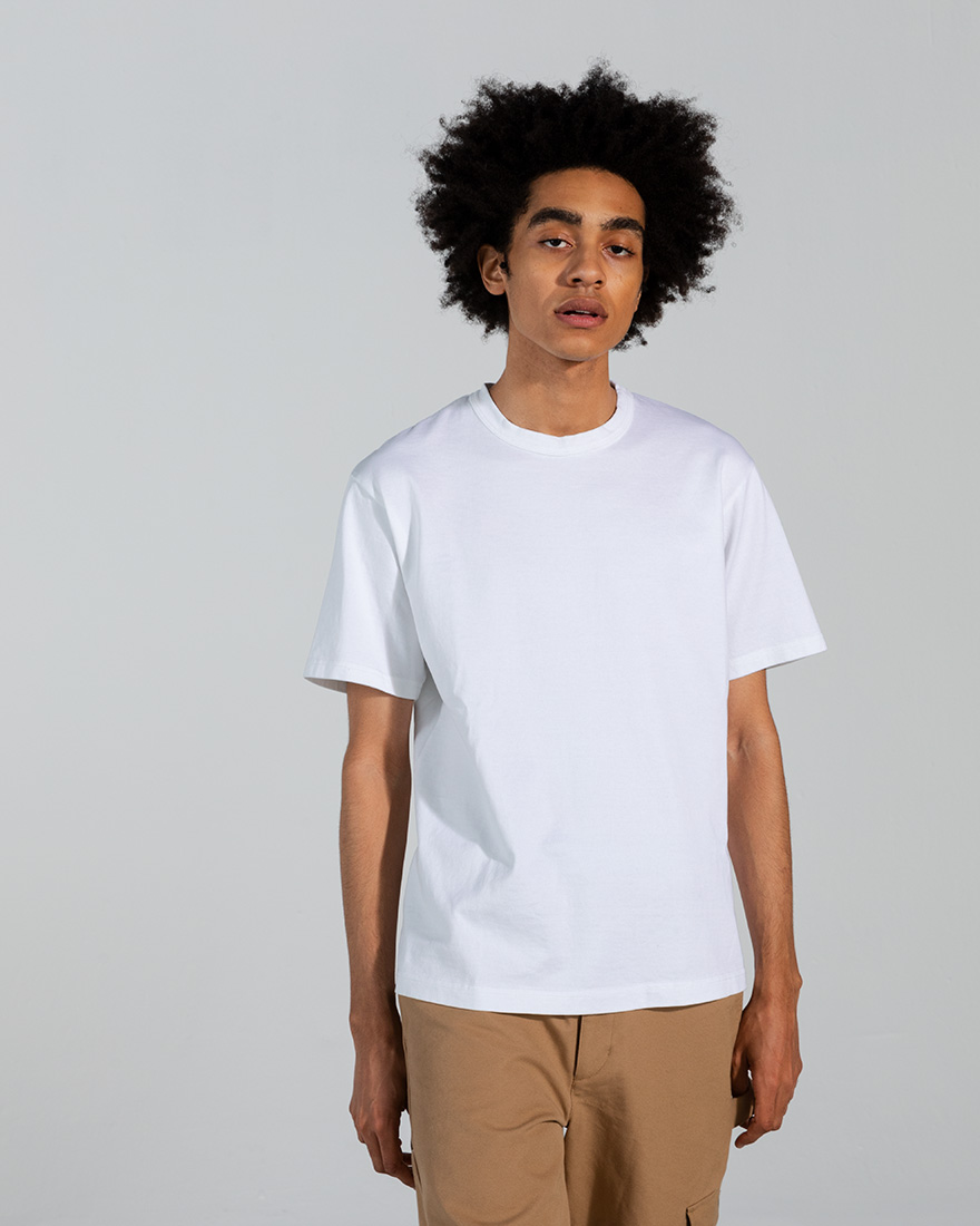 Outlier - Experiment 180 - FU/Cotton T-Shirt (story, looking at camera)