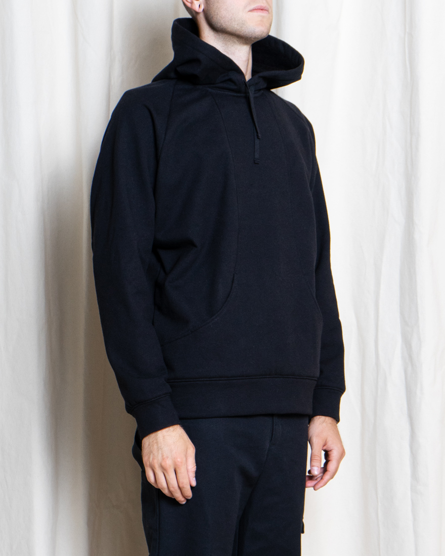 Outlier - Experiment 109 - Hard/co Merino Console Hoodie (fit, angled)