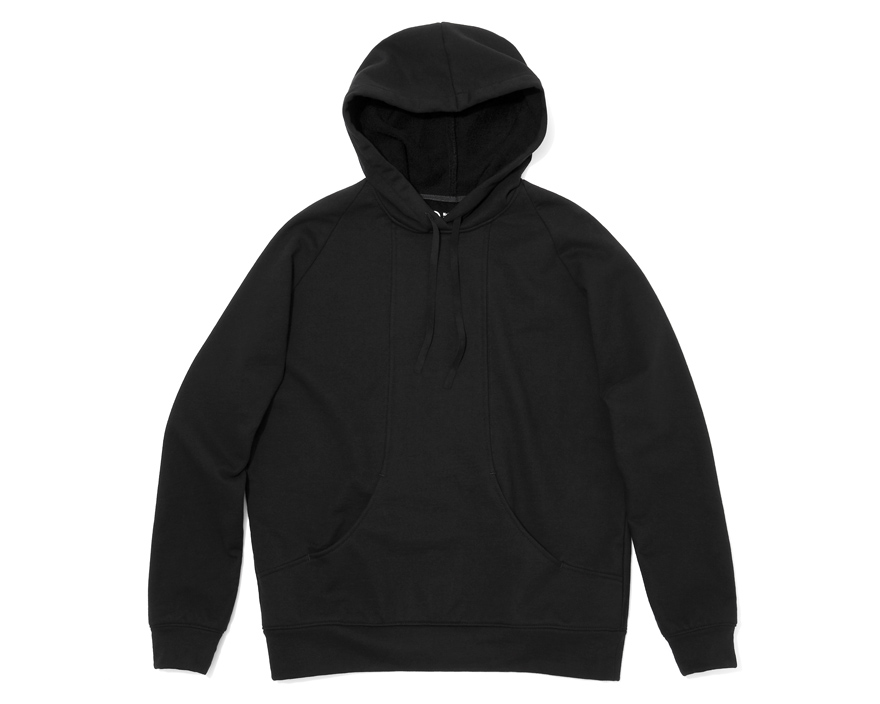 Outlier - Experiment 109 - Hard/co Merino Console Hoodie (flat, black front)