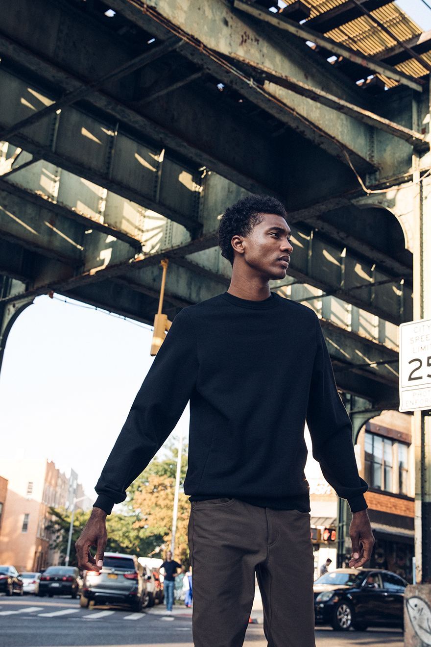 Outlier - Hard/Co Merino Crew Neck (Story, Arms Wide)