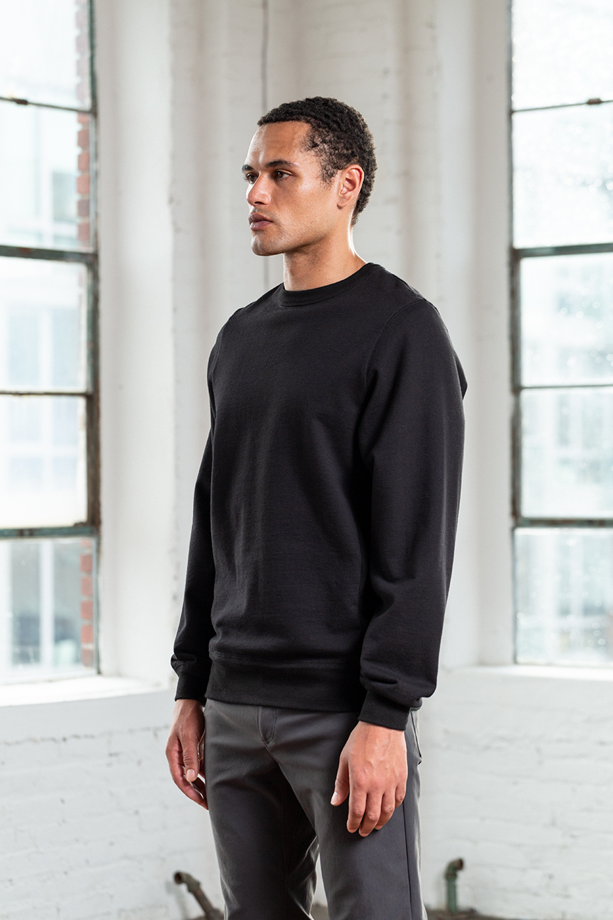 Outlier - Hard/Co Merino Crew Neck (Fit, Angle)