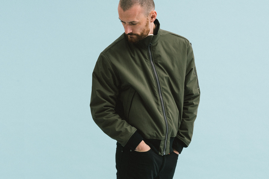 Outlier - Hardcore Hooded Bomber (story, olive, side look)