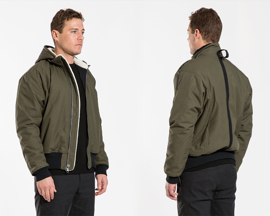 Outlier - Hardcore Hooded Bomber (fits, olive)