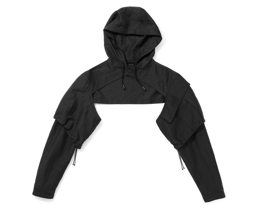 Outlier - Experiment 080 - Injected Linen Base Hood (flat, front)
