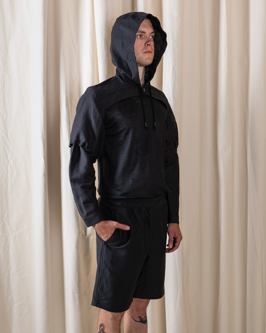 Outlier - Experiment 080 - Injected Linen Base Hood (fit, angled)