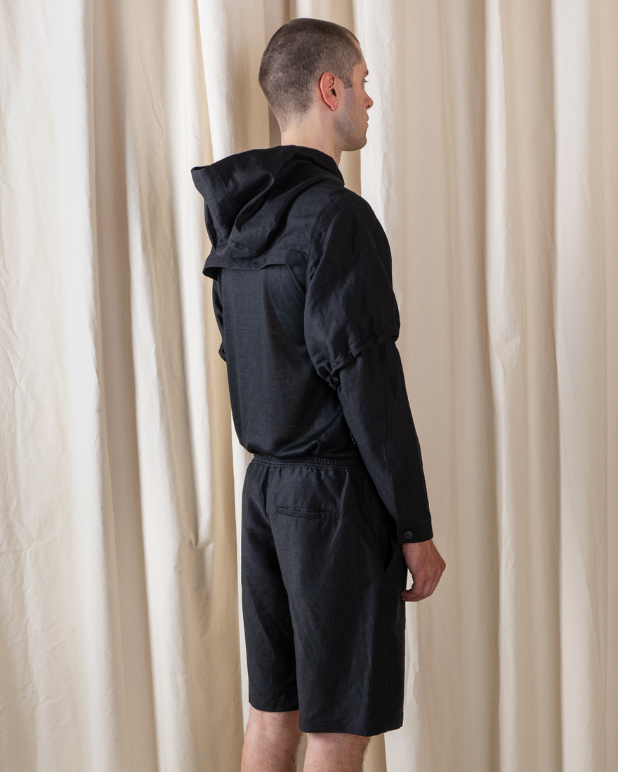 Outlier - Experiment 080 - Injected Linen Base Hood (fit, back)
