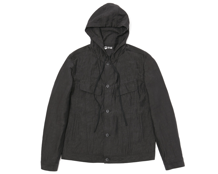 Outlier - Injected Linen Hooded (flat, black 2)