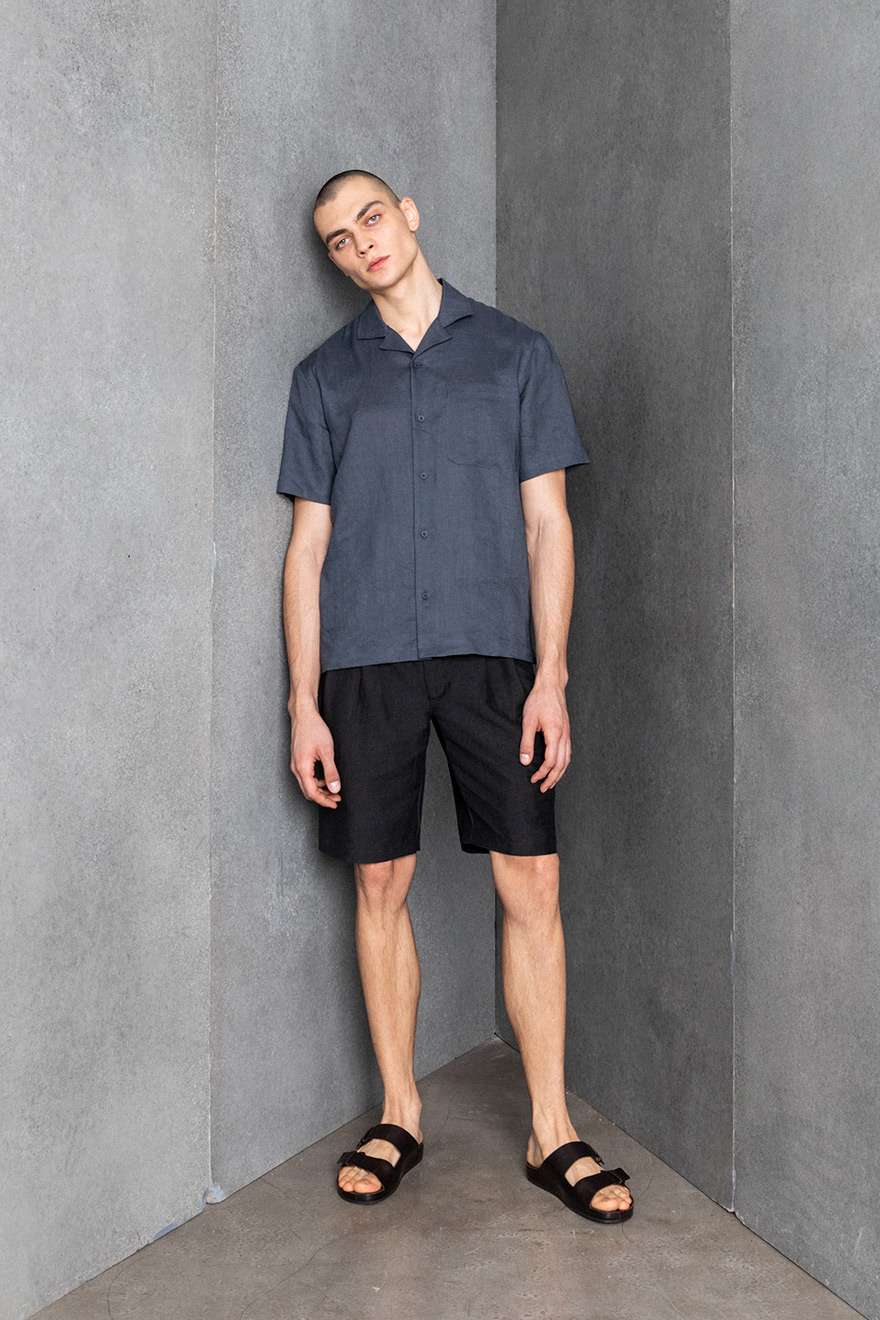 Outlier - Injected Linen Pleated Shorts (Story, Wut)
