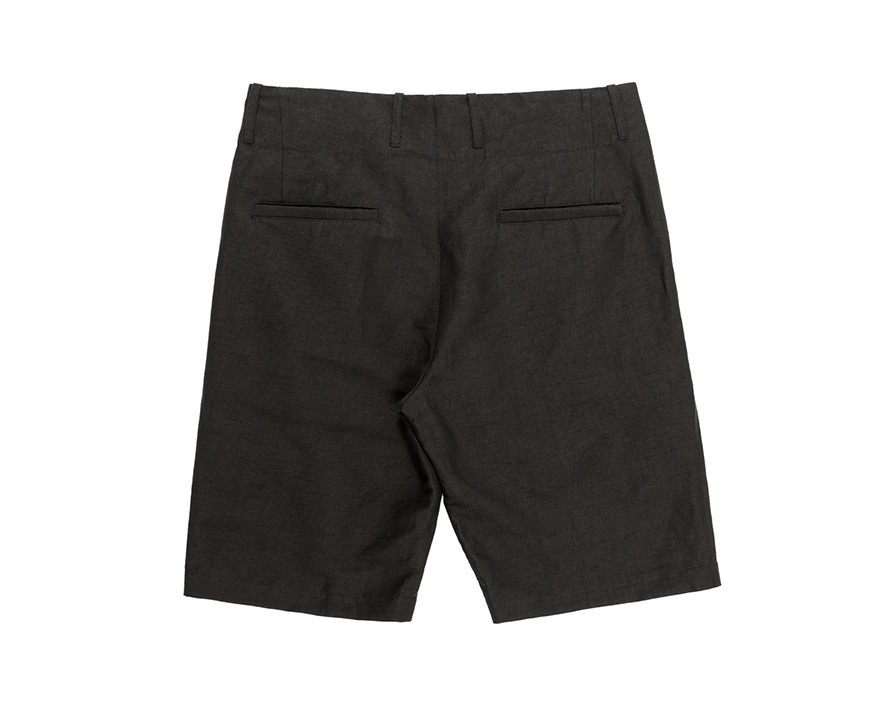 Outlier - Injected Linen Pleated Shorts (Flat, Back)