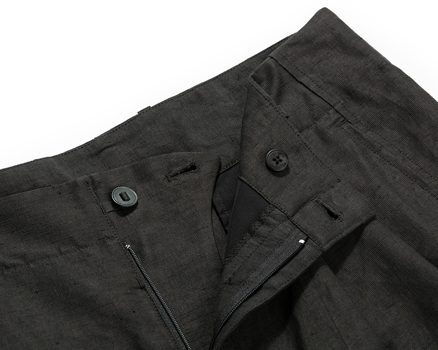 Outlier - Injected Linen Pleated Shorts (Flat, Button)