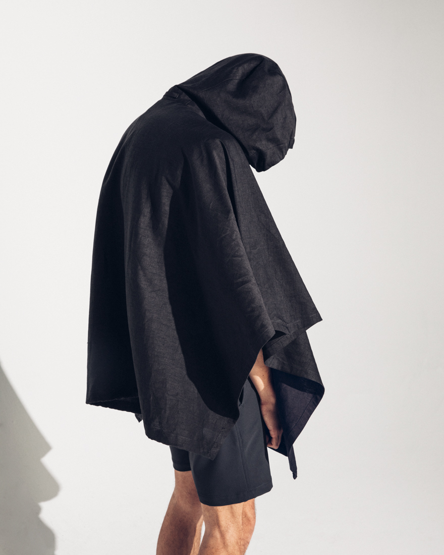 Outlier - Experiment 174 - Injected Linen Poncho (story, back)