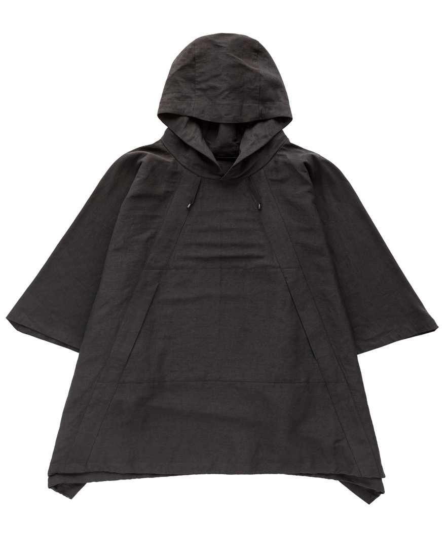 Outlier - Experiment 174 - Injected Linen Poncho (flat, front)