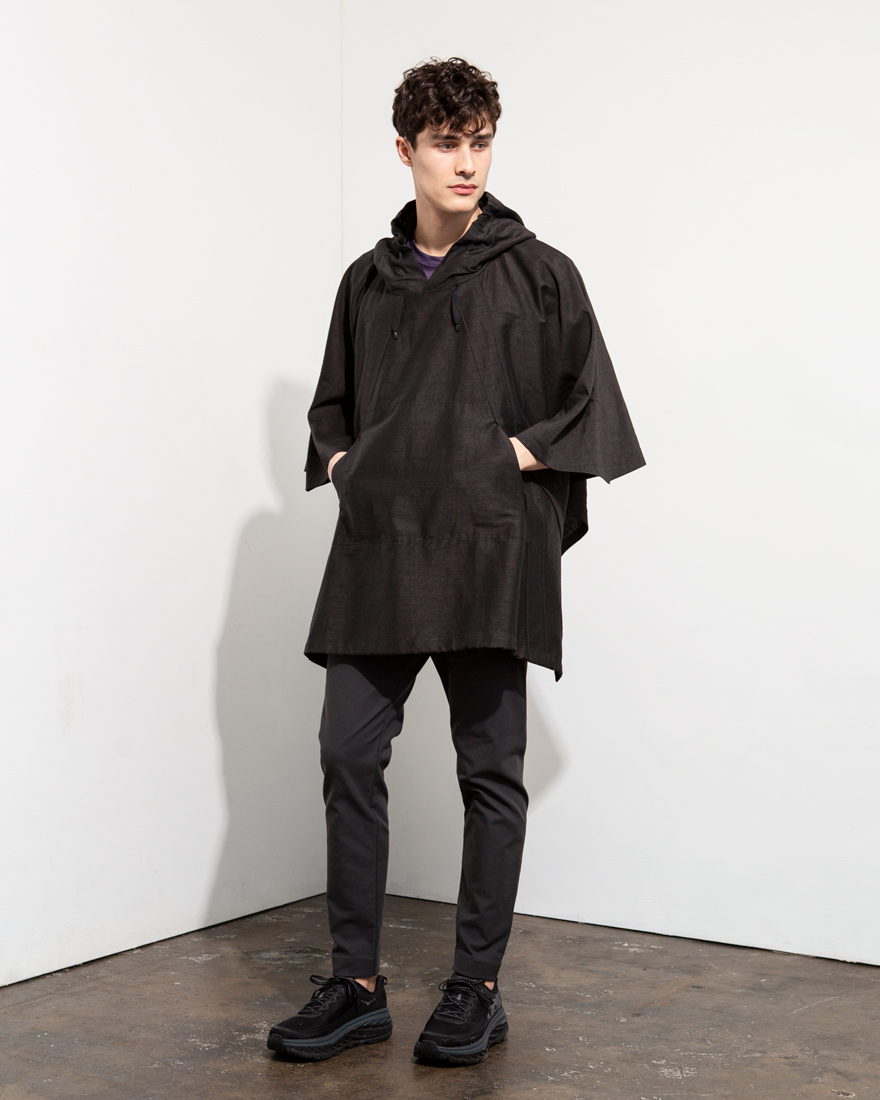 Outlier - Experiment 174 - Injected Linen Poncho (fit, front)