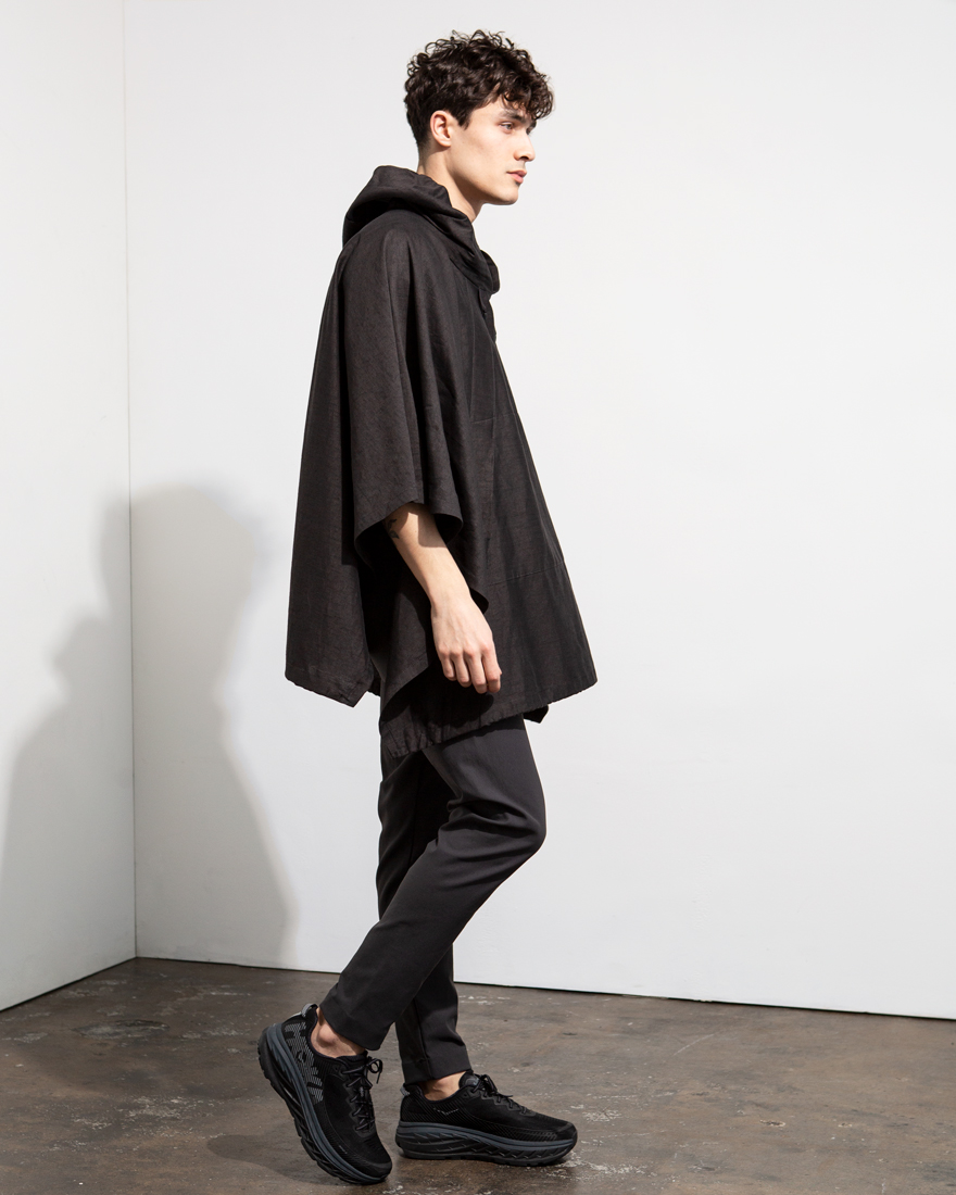 Outlier - Experiment 174 - Injected Linen Poncho (fit, side)