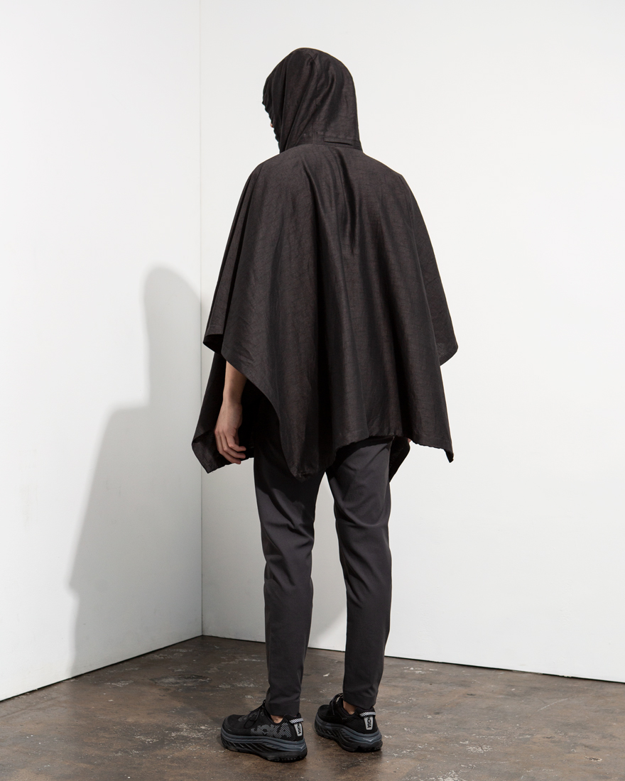 Outlier - Experiment 174 - Injected Linen Poncho (fit, back)