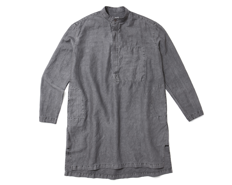 Outlier - Experiment 078 - Injected Linen Tunic (flat, front)
