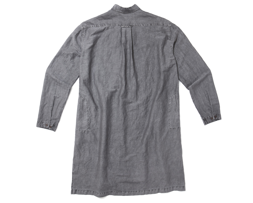 Outlier - Experiment 078 - Injected Linen Tunic (flat, back)