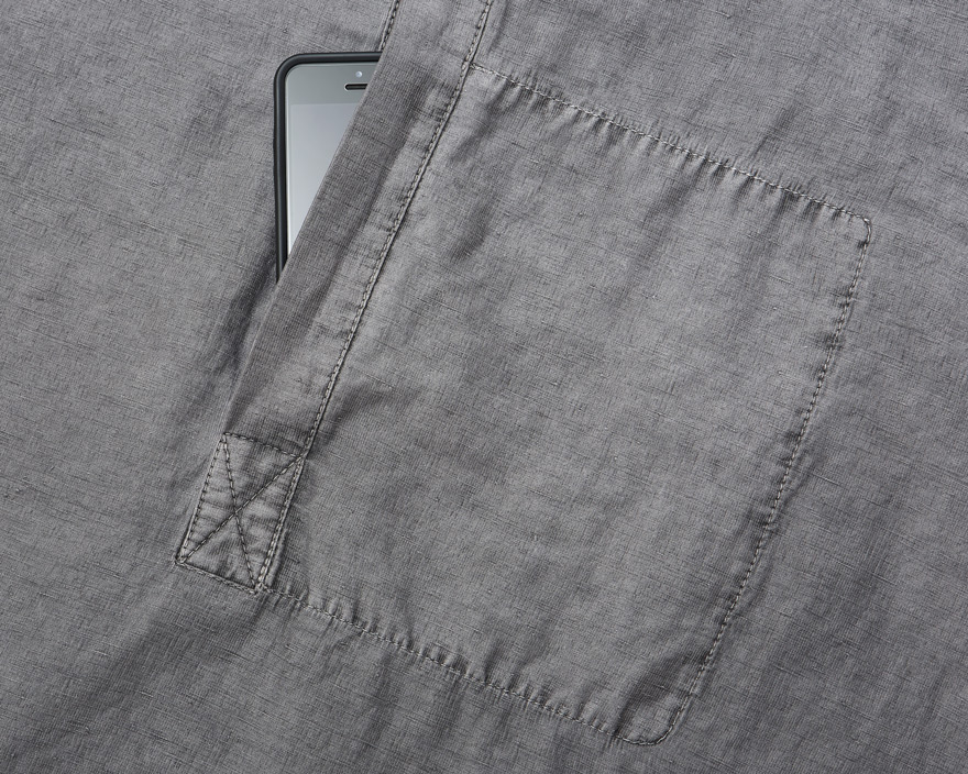 Outlier - Experiment 078 - Injected Linen Tunic (flat, iphone)
