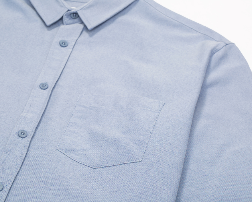 Outlier - Nyco Boxford (Washed Oxford, pocket, detail)
