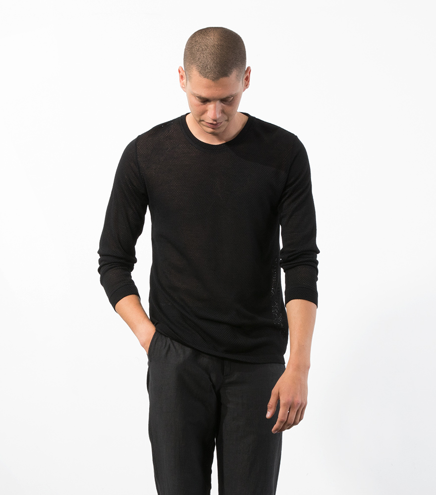 Outlier - Openweight Merino Longsleeve (fit, front)