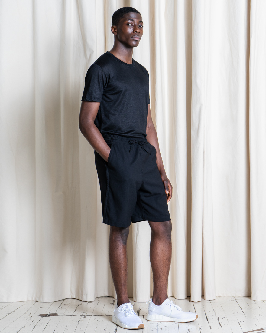 Outlier - Experiment 098 - Open Wool Shorts (fit, angled)