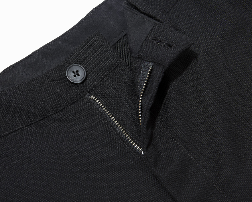 Outlier - Experiment 099 - Open Wool Stripe Pant (flat, button)