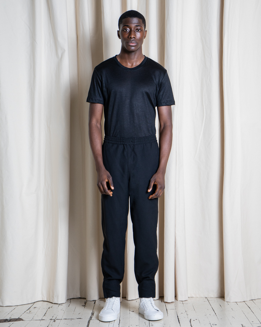 Outlier - Experiment 097 - Open Wool Zip Trousers (fit, front)