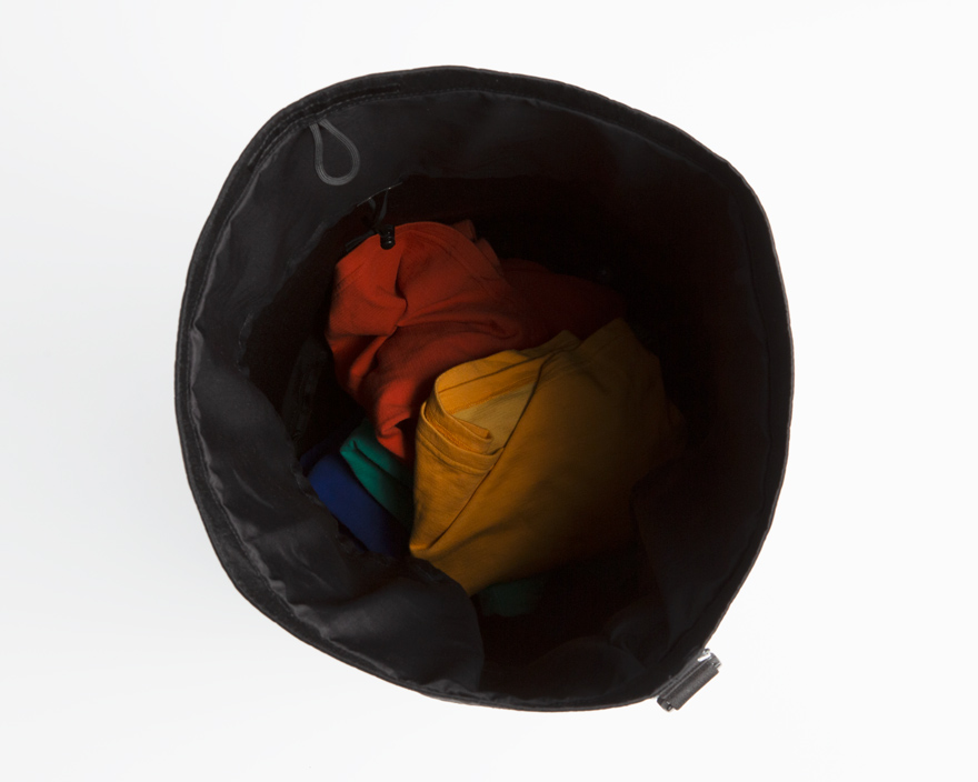 Outlier - Experiment 135 - Paper Nylon Laundry Bag (flat, clothes inside)