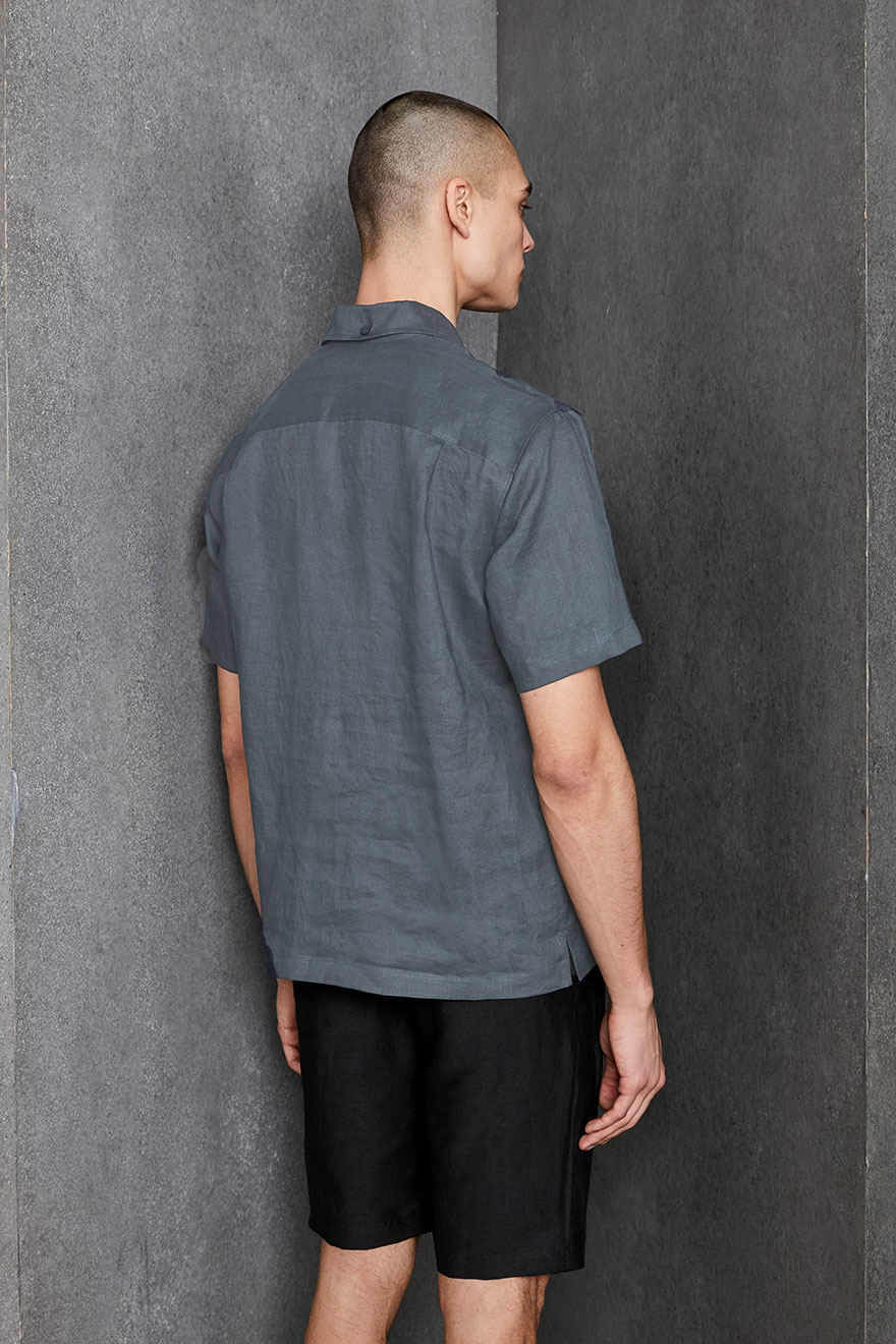Outlier - Ramielight Camp Collar Shortsleeve (Fit, Back)