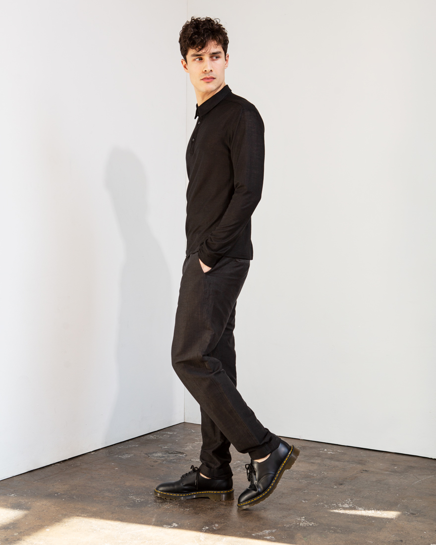 Outlier - Experiment 165 - Ramielust Longsleeve Polo (fit, side)
