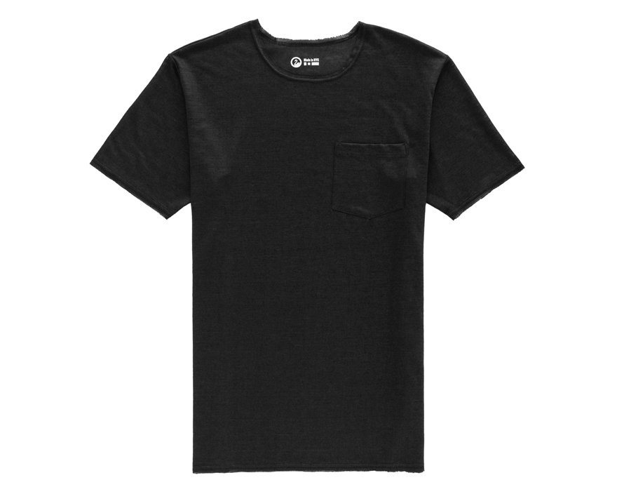 Outlier - Experiment 172 - Rawcut Ramielust Pocket T-Shirt (flat, black)